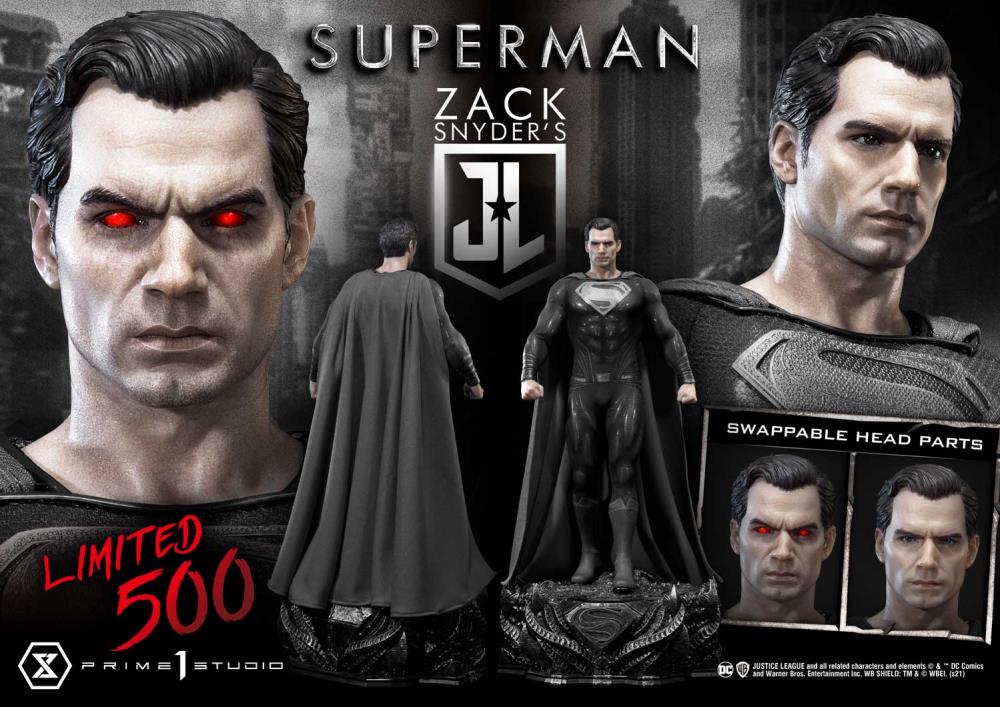 Zack Snyder's Justice League Museum Masterline Superman (Black Suit) 1/3 Scale Limited Edition Statue Gallery Image 18