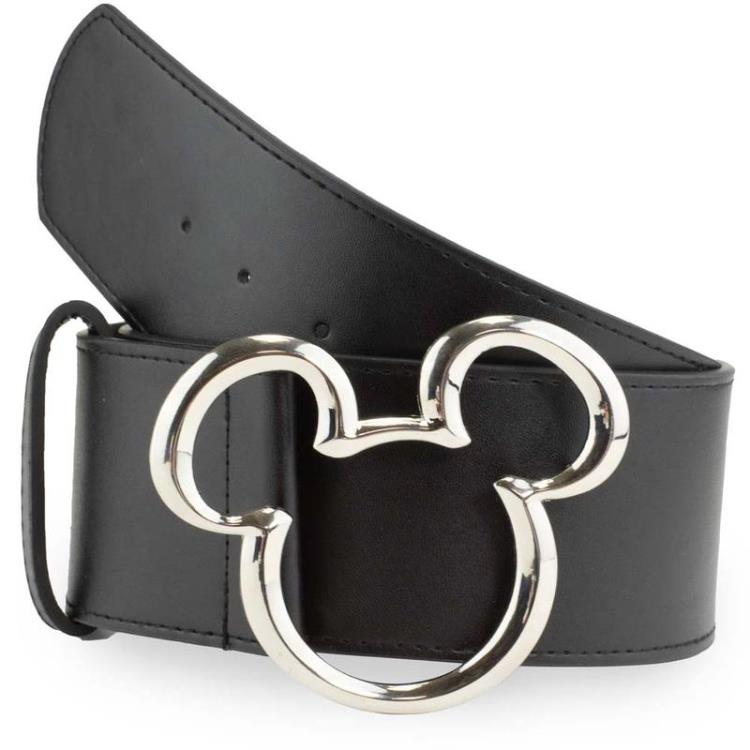 Disney Mickey Ears Silver Buckle with Black Belt Gallery Image 4