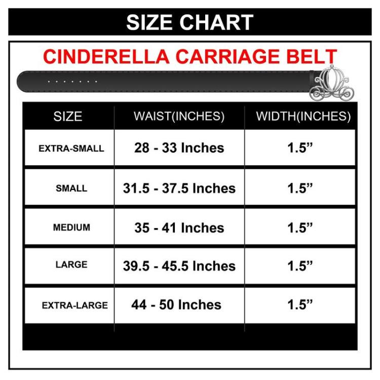 Disney Cinderella Carriage Silver Buckle with Black Strap Belt Gallery Image 3