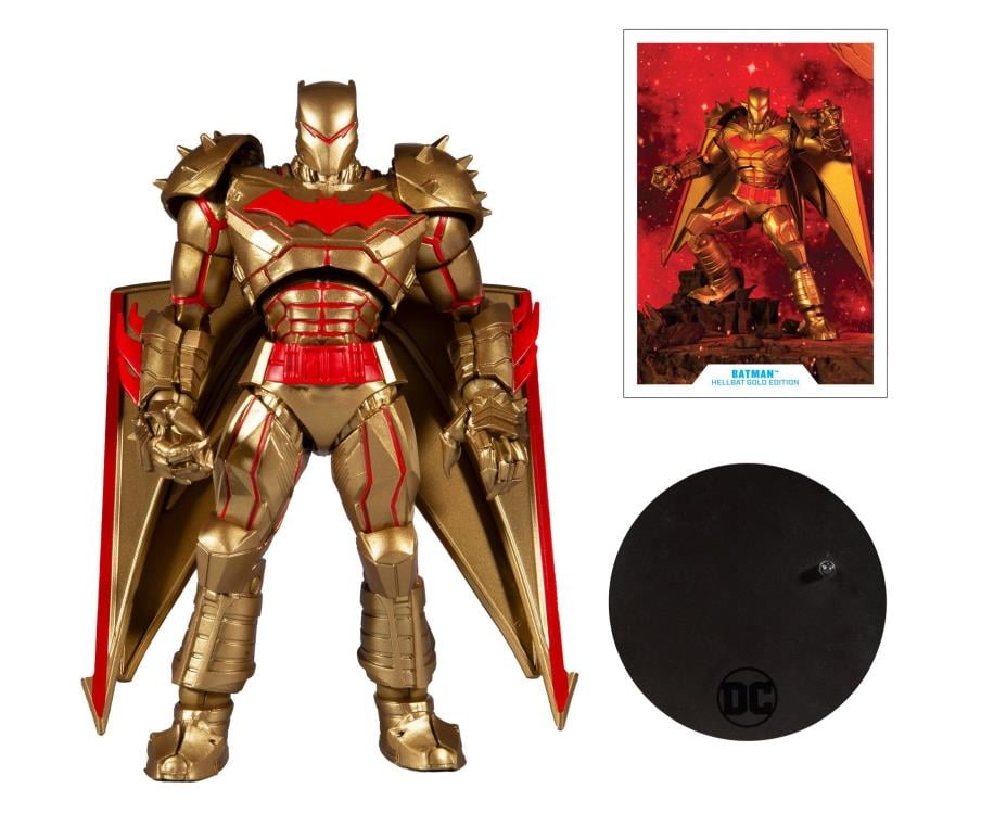 Batman and Robin DC Multiverse Batman (Hellbat Suit Gold Ver.) Action Figure Gallery Image 8