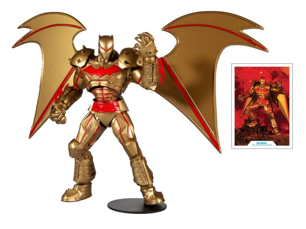Batman and Robin DC Multiverse Batman (Hellbat Suit Gold Ver.) Action Figure Gallery Image 7