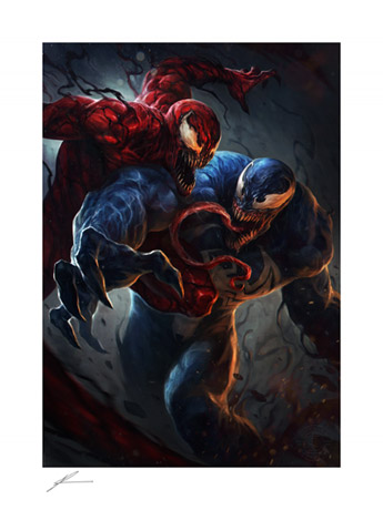 Marvel Venom vs Carnage Fine Art Print Gallery Image 2