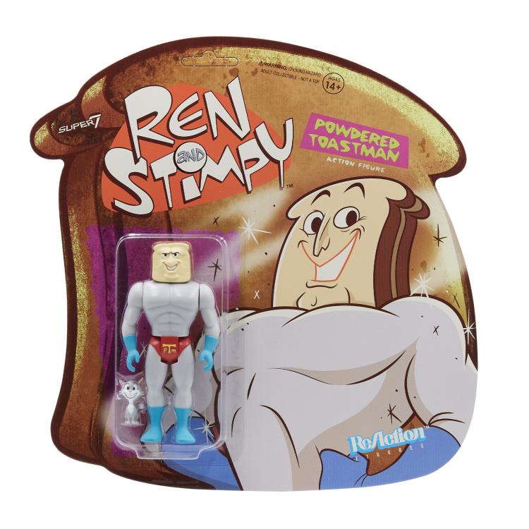 The Ren & Stimpy Show ReAction Powdered Toast Man Figure Gallery Image 5