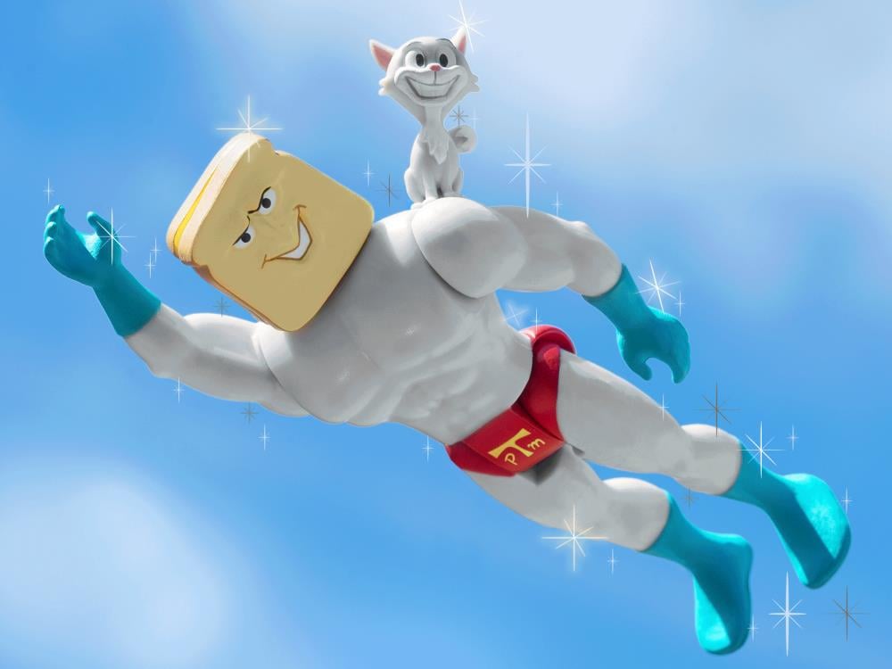 The Ren & Stimpy Show ReAction Powdered Toast Man Figure Gallery Image 4