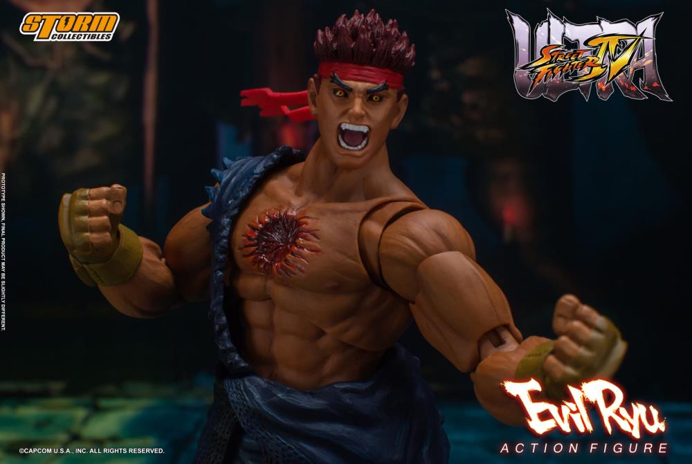 Figurine Street Fighter Evil Ryu SOTA Toys - 24 Cm, édition Limitée 2005