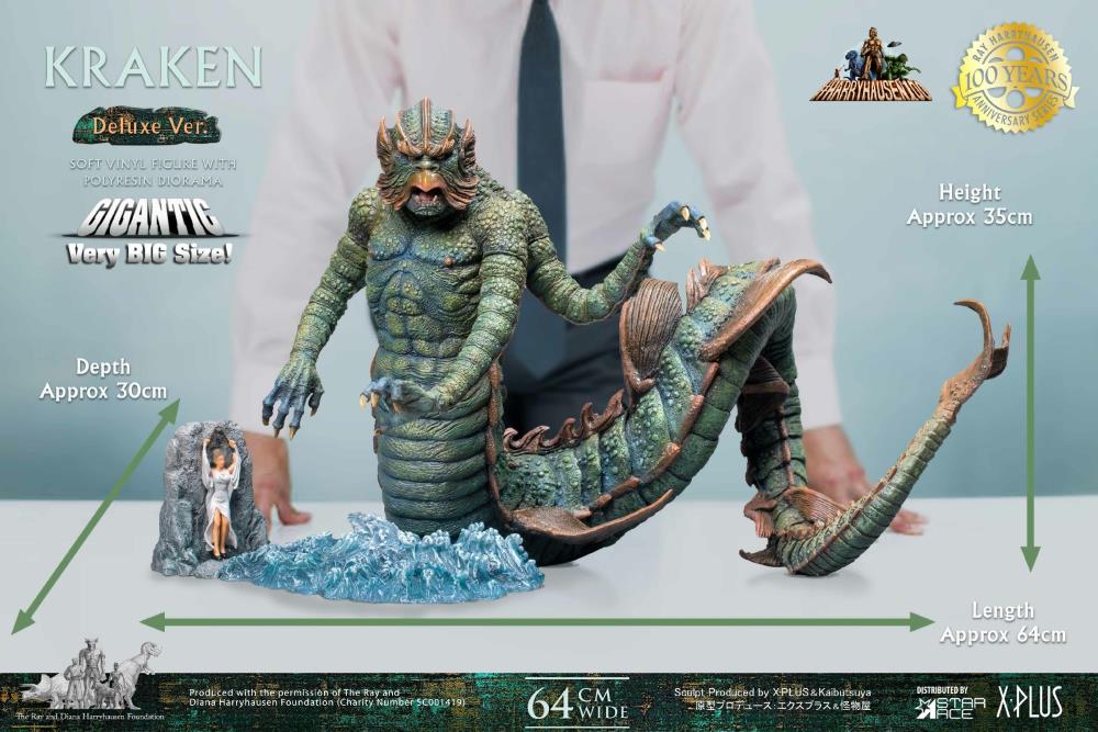 Clash of the Titans Gigantic Series Kraken (Deluxe Ver.) Limited Edition Soft Vinyl Statue Gallery Image 7