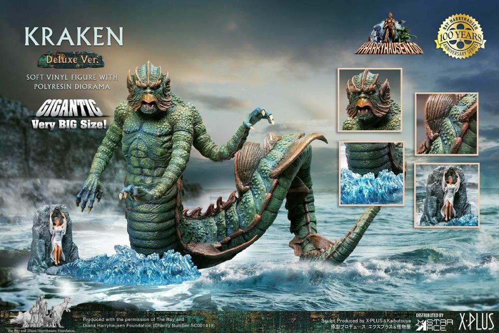 Clash of the Titans Gigantic Series Kraken (Deluxe Ver.) Limited Edition Soft Vinyl Statue Gallery Image 4