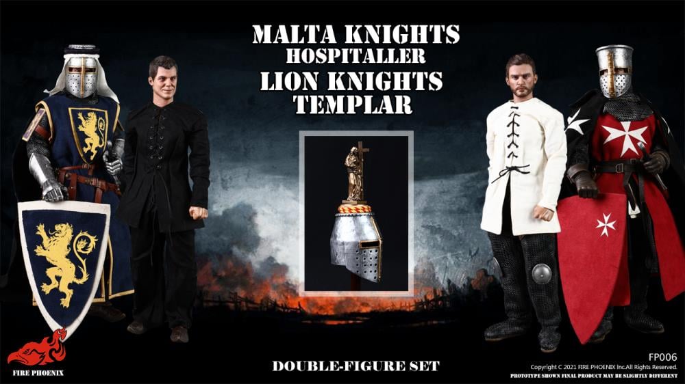 Malta Knights Hospitaller & Lion Knight Templar 1/6 Scale Figure Set Gallery Image 25