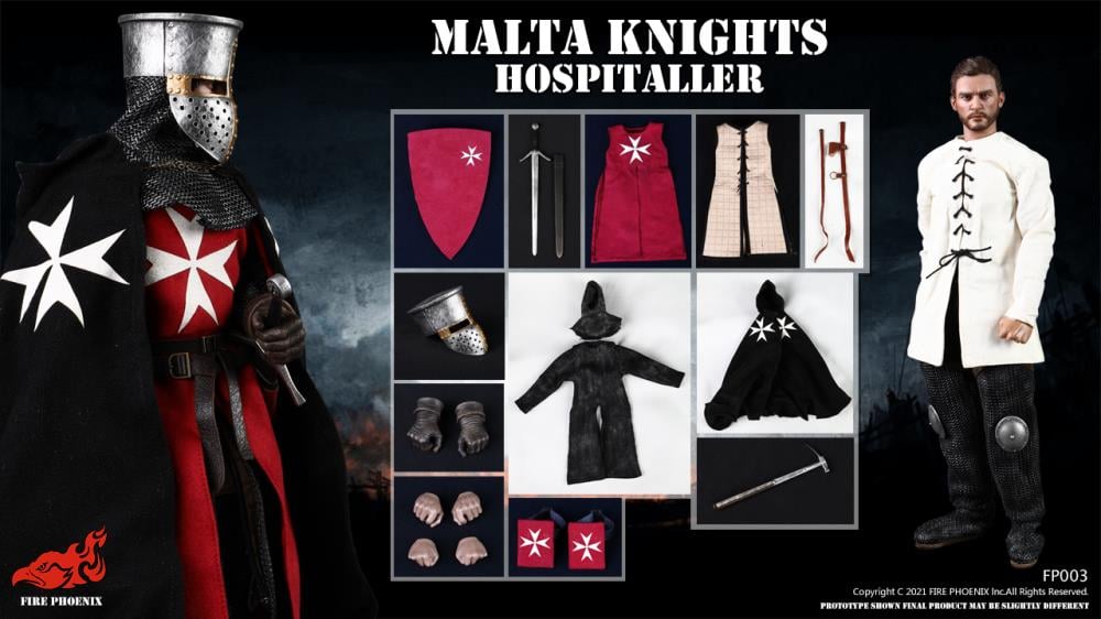 Malta Knights Hospitaller & Lion Knight Templar 1/6 Scale Figure Set Gallery Image 12