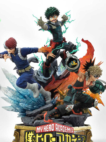 My Hero Academia Ultimate Premium Masterline Midoriya, Bakugo, and Todoroki Deluxe 1/4 Scale Diorama (With Bonus) Gallery Image 2