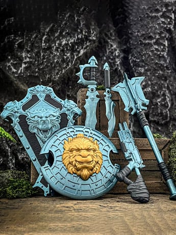 Animal Warriors of the Kingdom Primal Collection Cobalt Steel Weapon Set Gallery Image 2