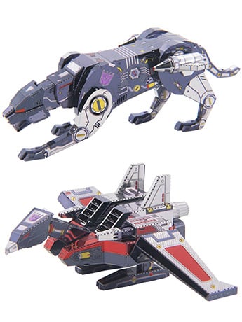 Transformers Mini-Cassette Laserbeak & Ravage 3D Metal Puzzle Model Kit Gallery Image 2
