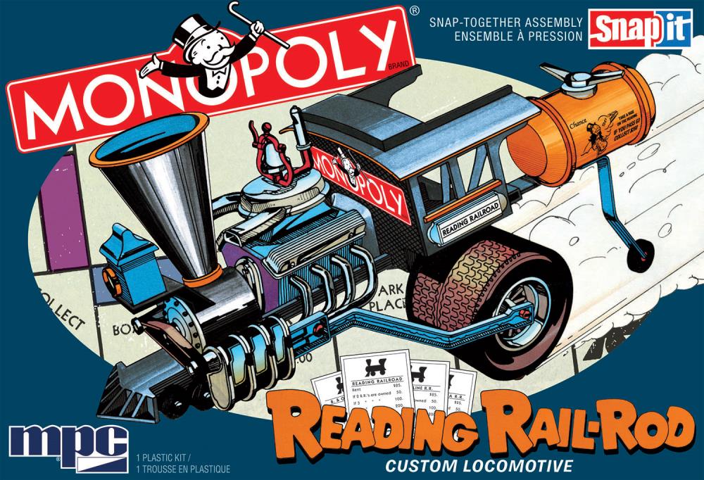 Monopoly Reading Railroad Custom Locomotive 1/25 Scale Model Kit Gallery Image 7