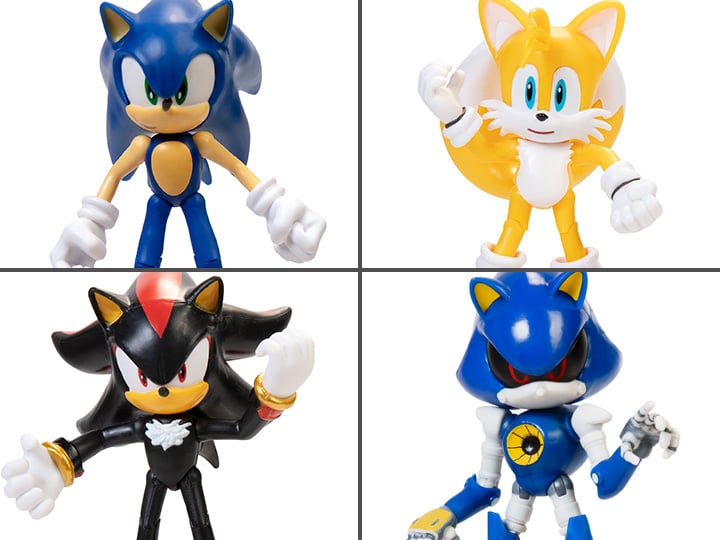 Sonic The Hedgehog 4" Figures Wave 4.5 Set of 4 Figures Gallery Image 1