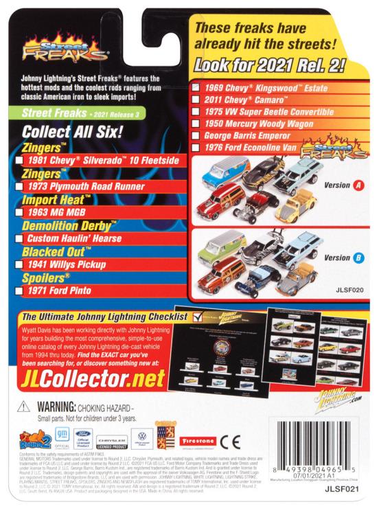 Johnny Lightning Street Freaks Release 3 2021 (Ver. A) 1/64 Scale Demolition Derby Haulin Hearse Gallery Image 4
