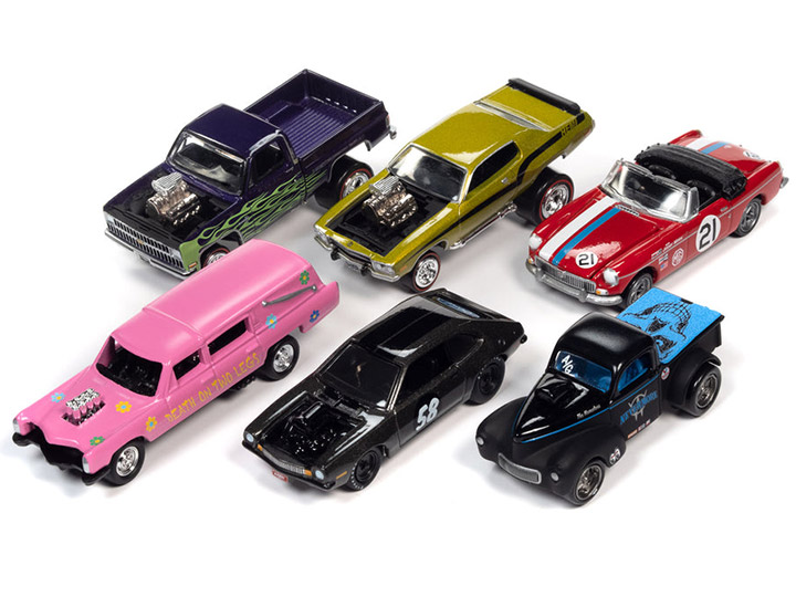 Johnny Lightning Street Freaks Release 3 2021 (Ver. A) 1/64 Scale Set of 6 Die-Cast Cars Gallery Image 1