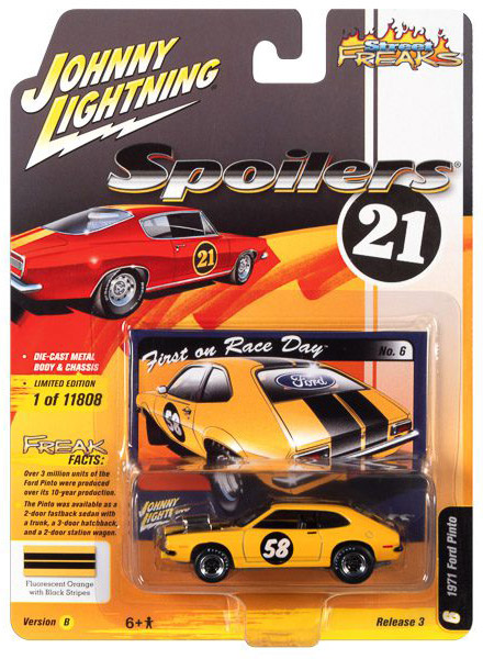 Johnny Lightning Street Freaks Release 3 2021 (Ver. B) 1/64 Scale Spoilers 1971 Ford Pinto Gallery Image 3