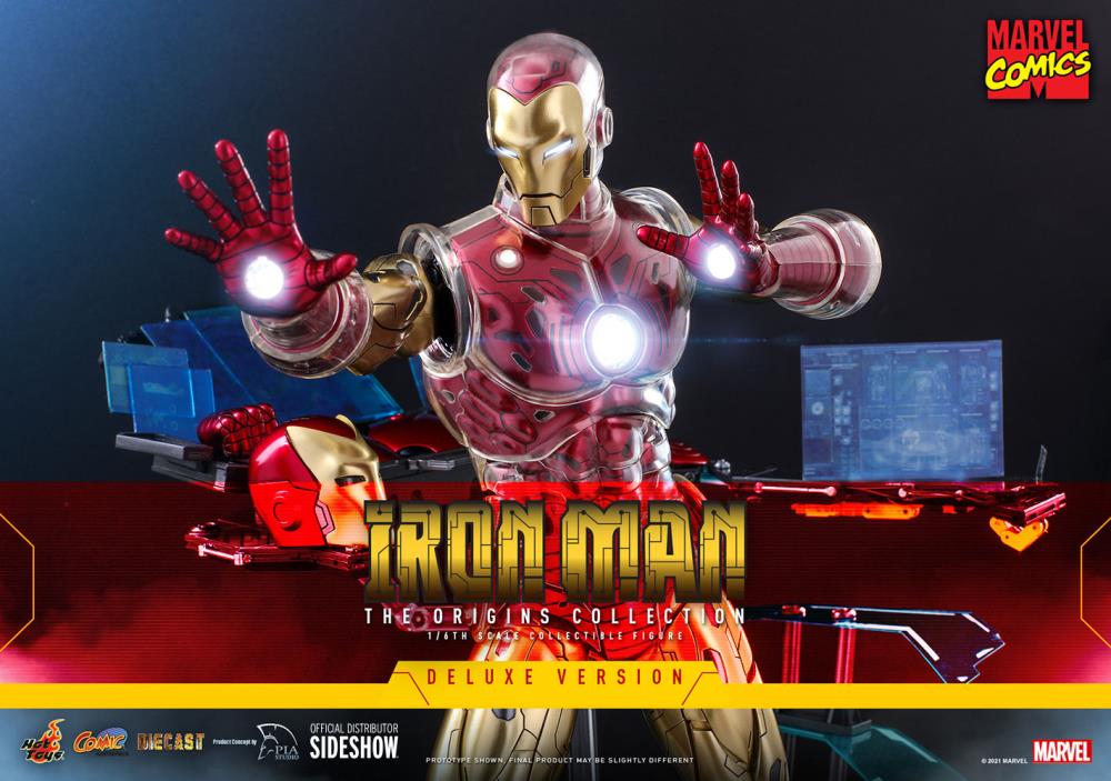 Marvel Comics The Origin Collection CMS08D38 Deluxe Iron Man 1/6 Scale Collectible Figure Gallery Image 3