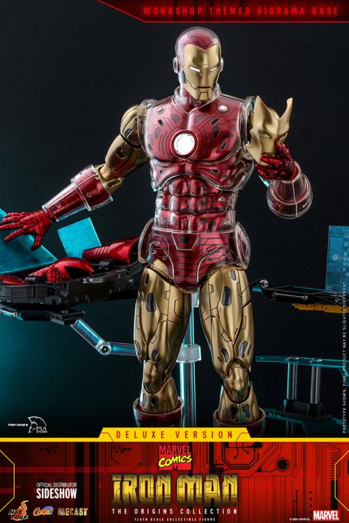 Marvel Comics The Origin Collection CMS08D38 Deluxe Iron Man 1/6 Scale Collectible Figure Gallery Image 11