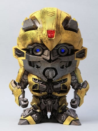Transformers: The Last Knight Super Deformed Figure DX 4" Battle Damaged Bumblebee Gallery Image 2