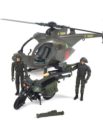Elite Force Army Strike MH-6 Spec Ops Little Bird Helicopter 1/18