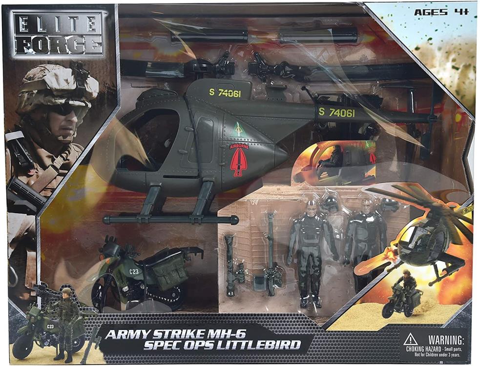 Elite Force Army Strike MH-6 Spec Ops Little Bird Helicopter 1/18