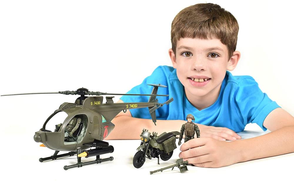 Elite Force Army Strike MH-6 Spec Ops Little Bird Helicopter 1/18