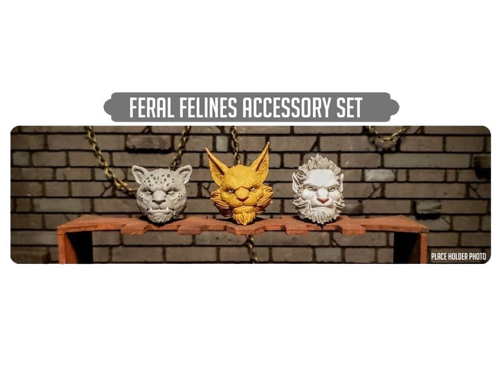 Animal Warriors of The Kingdom Primal Collection Feral Felines Head Set Gallery Image 1