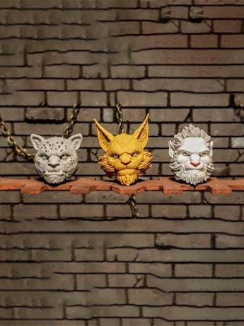 Animal Warriors of The Kingdom Primal Collection Feral Felines Head Set Gallery Image 2
