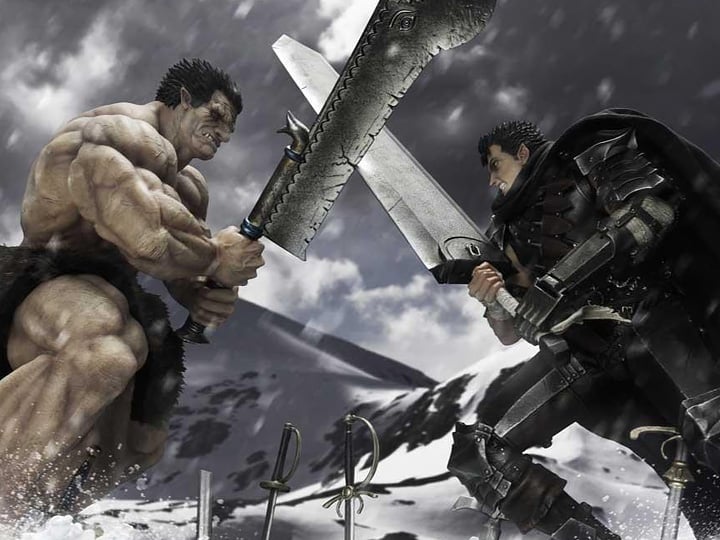 Berserk Ultimate Diorama Masterline Guts vs. Nosferatu Zodd 1/6 Scale Deluxe Statue Gallery Image 1