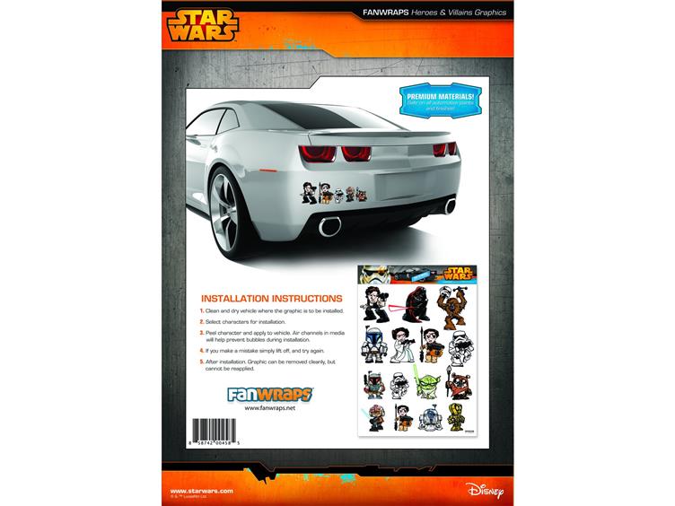 Star Wars Car Decals Heroes & Villains Family Graphics Gallery Image 2