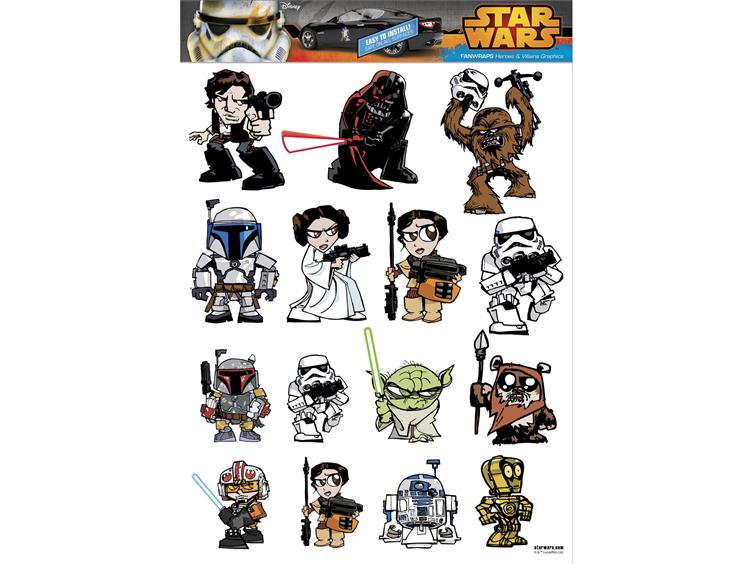 Star Wars Car Decals Heroes & Villains Family Graphics Gallery Image 1
