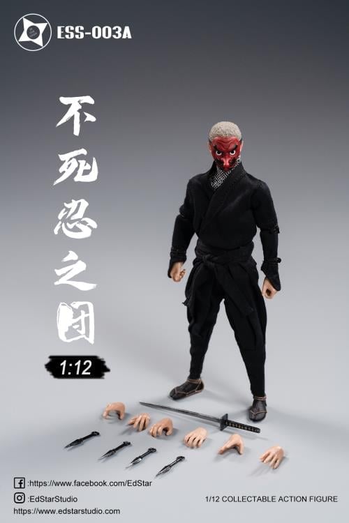 Undead Ninja Army Tengu Mask 1/12 Scale Figure (Black Ver.)