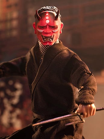 Undead Ninja Army Oni Mask 1/12 Scale Figure (Black Ver.)