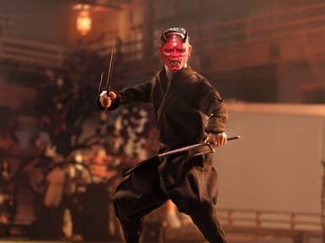 火宅の人　鬼　12inch oni Undead Ninja Army Oni Mask 1/12 Scale Figure (Black Ver.)
