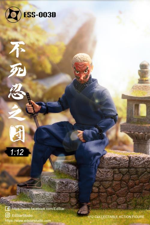 Undead Ninja Army Tengu Mask 1/12 Scale Figure (Dark Blue Ver.) Gallery Image 4
