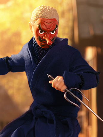 Undead Ninja Army Tengu Mask 1/12 Scale Figure (Dark Blue Ver.) Gallery Image 2