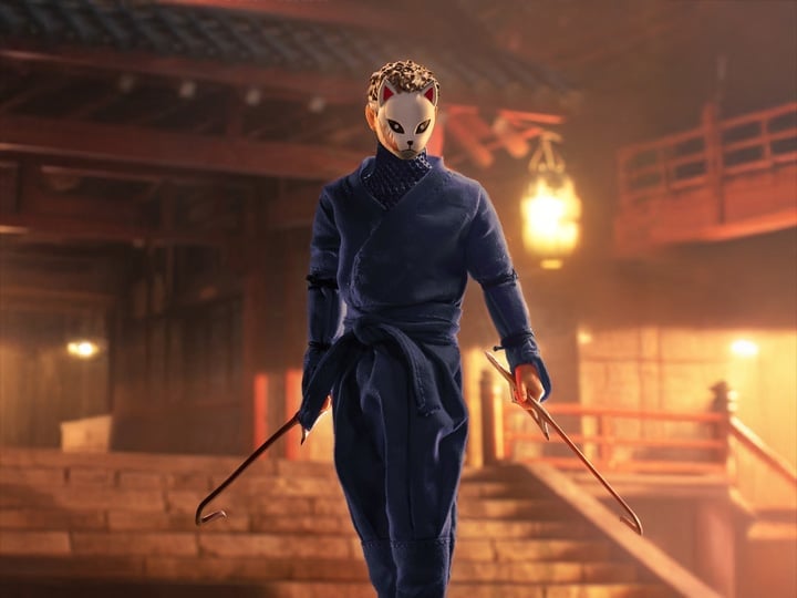 Undead Ninja Army White Fox Mask 1/12 Scale Figure (Dark Blue Ver.)