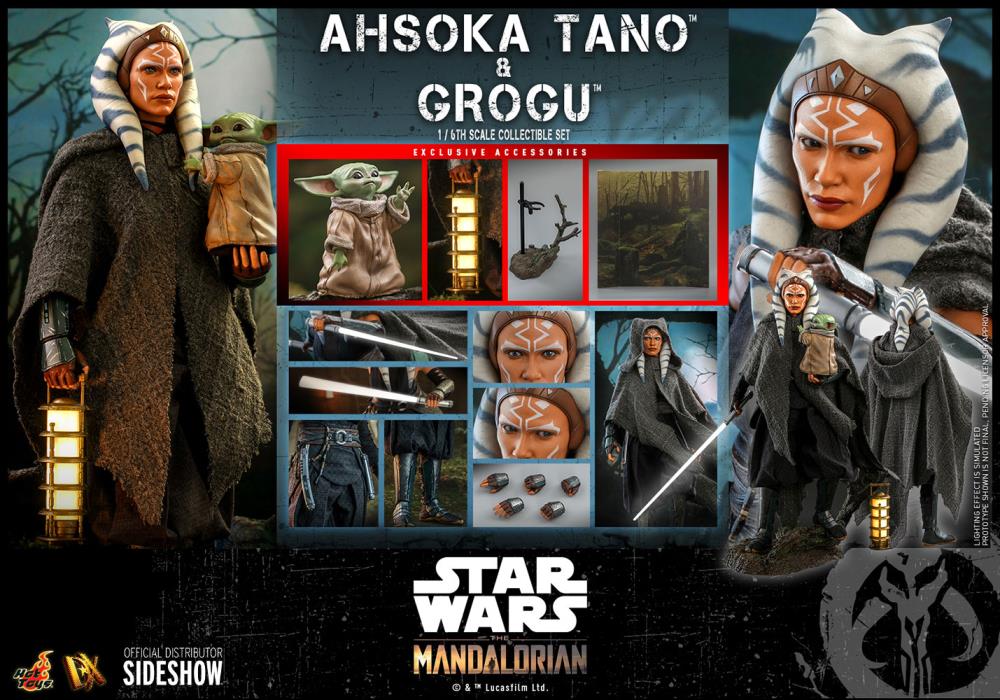 The Mandalorian DX21 Ahsoka Tano and Grogu 1/6th Scale Collectible Figure Set Gallery Image 26