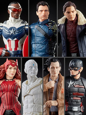 Disney+ Marvel Legends Wave 1 Set of 7 Action Figures (Captain America Flight Gear BAF) Gallery Image 2
