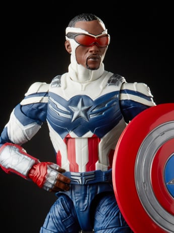 The Falcon and the Winter Soldier Marvel Legends Captain America Action Figure (Captain America Flight Gear BAF) Gallery Image 2