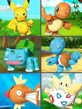 Pokemon Mega Construx Evergreen Poke Ball Set of 6 Figures Gallery Image 2