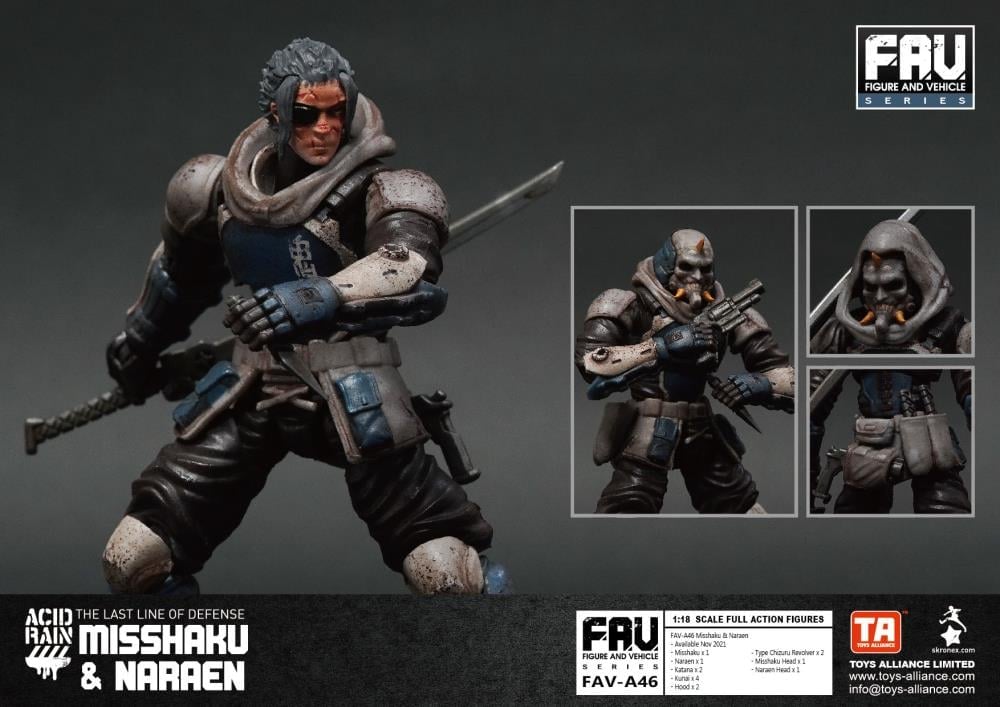 ACID RAIN Misshaku & Naraen アシッドレイン Acid Rain FAV-A46 Misshaku & Naraen Action Figure Set