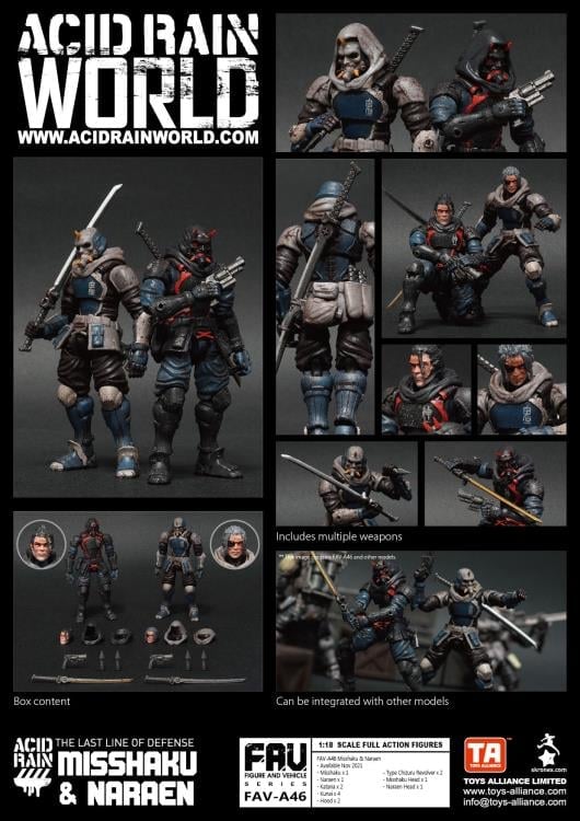 ACID RAIN Misshaku & Naraen アシッドレイン Acid Rain FAV-A46 Misshaku & Naraen Action Figure Set
