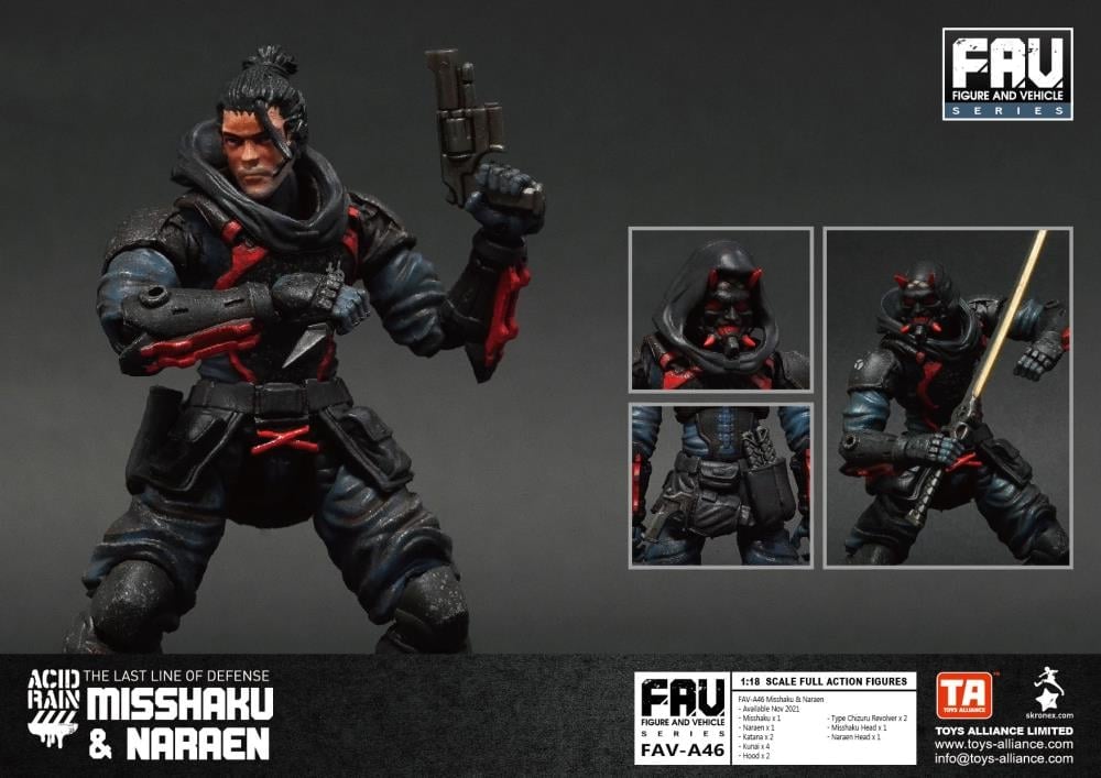 ACID RAIN Misshaku & Naraen アシッドレイン Acid Rain FAV-A46 Misshaku & Naraen Action Figure Set