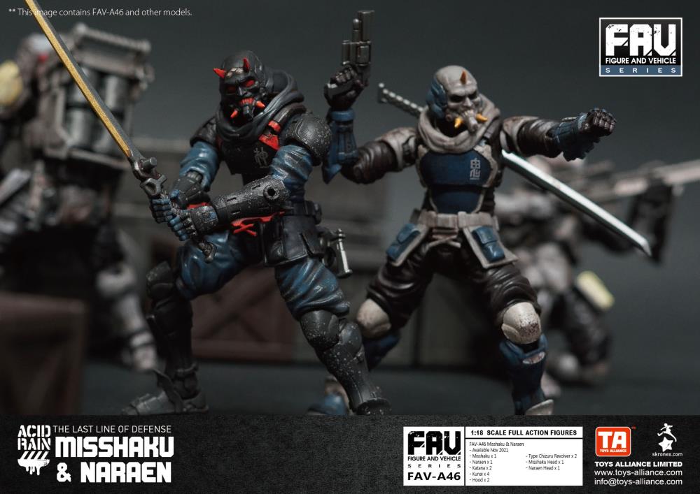 Acid Rain FAV-A46 Misshaku & Naraen Action Figure Set