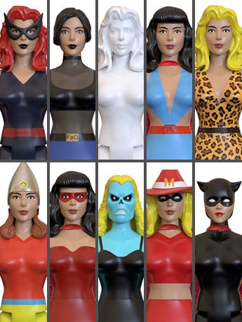 Amazing Heroes Classic Heroines Wave 7 BBTS Exclusive Set of 10 Figures Gallery Image 2