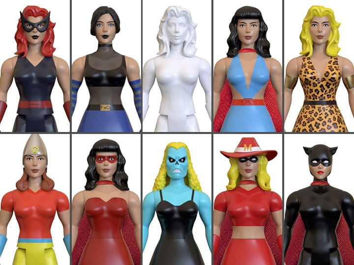 Amazing Heroes Classic Heroines Wave 7 BBTS Exclusive Set of 10 Figures Gallery Image 1