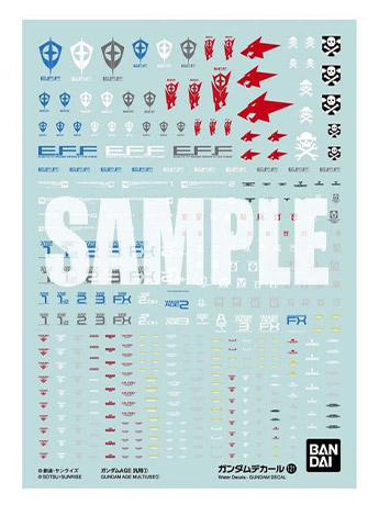 Gundam Decal No.121 Mobile Suit Gundam AGE-1 Multiuse Decal Sheets Gallery Image 2