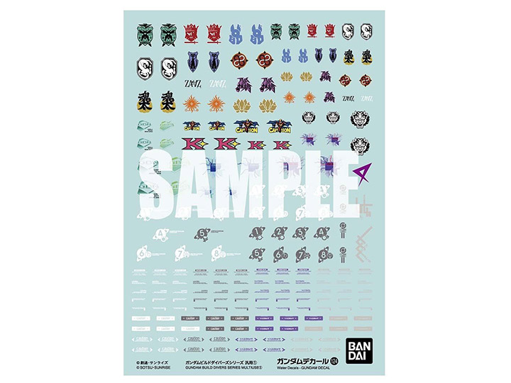 Gundam Decal No.124 Mobile Suit Gundam Build Divers No. 1 Multiuse Decal Sheets Gallery Image 1